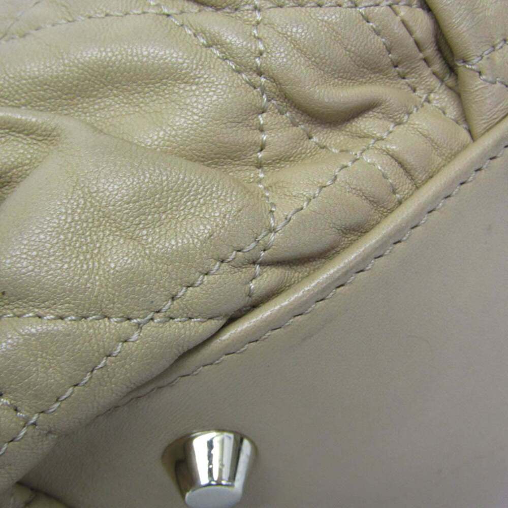 CHRISTIAN DIOR Cream Leather Shoulder Bag - Picture 6 of 16
